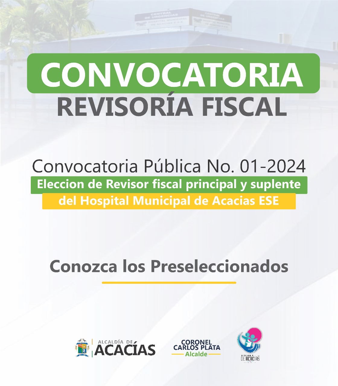 Preseleccionados Para El Cargo De Revisor Fiscal Del Hospital Municipal