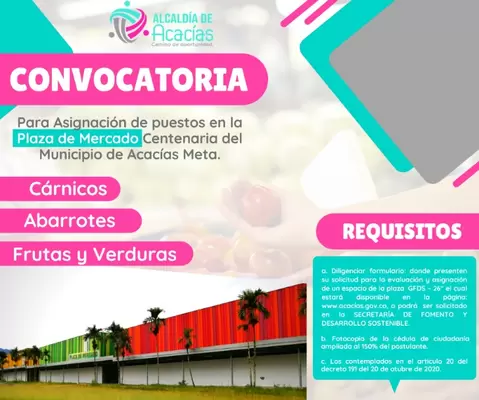 Convocatoria para la asignación de un puesto en la Nueva Plaza de Mercado