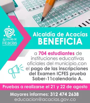 Alcaldía pagará la inscripción a los exámenes del ICFES a estudiantes grado 11 de instituciones Oficiales