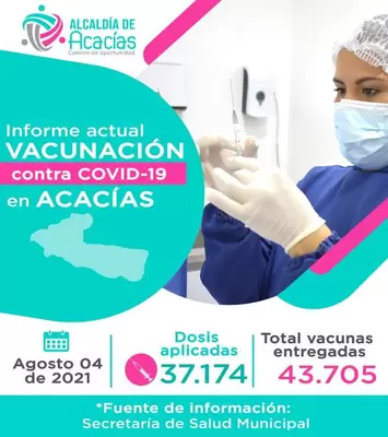 Informe de Vacunación en Acacías 4 de agosto