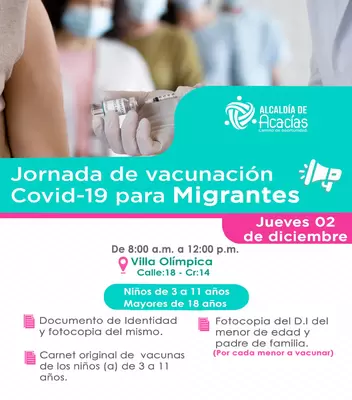 Vacunación contra el Covid- 19 para Migrantes